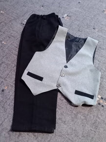 Kalhoty + vesta - KLUK - velikost odpovídá 134