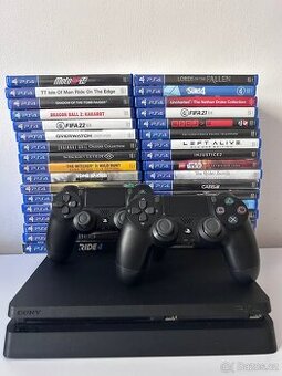 PlayStation 4 + 2 Ovladače + Hry