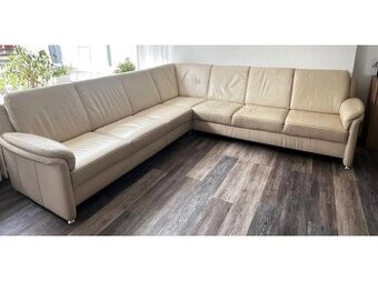 Moderní rohová kožená sedací souprava, 3151