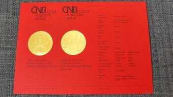 CERTIFIKÁT() k zlaté minci Hradec Králové - ČNB