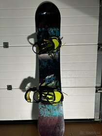 Snowboard Gravity team lime- set - 1