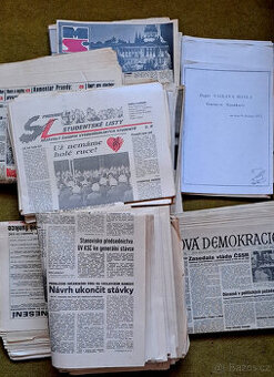 Prodám noviny a letáky z období Listopadu 1989