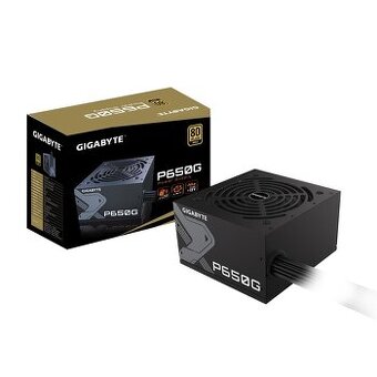 GIGABYTE zdroj P650G, 650W, 80Plus GOLD, 120 mm - nový záruk