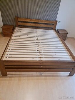 Prodám nové zvýšené postele 90x200 v moření dubu