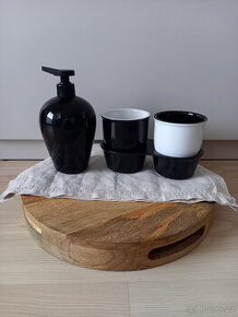 IKEA koupelnový set - dávkovač na mýdlo + kelímky