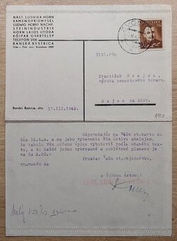 Dopisnica - SŠ - 1943 - Banská Bystrica - Zvolen - Rajec