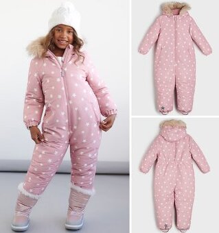 ☘️ Dívčí HVĚZDIČKOVÁ KOMBINÉZA zimní overal světlý vel. 98