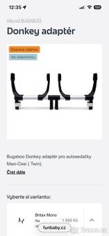 Bugaboo Donkey adaptér pro Britax maxi safe