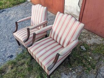 Stará švédská křesla AB O. H. SJÖGREN TRANAS SWEDEN