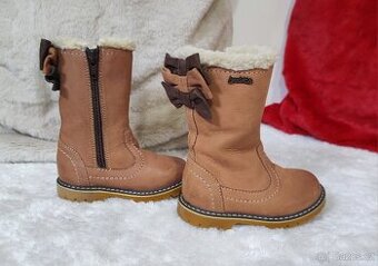 Kožené kozačky Lasocki zateplené kožíškem velikost 21