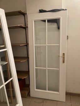 2x prosklené dřevěné dveře Levé a Pravé, 80cm