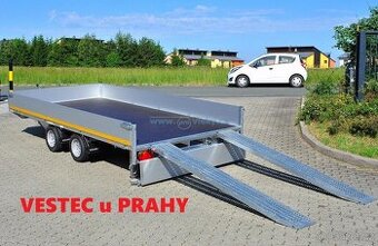 Autopřepravník Eduard 4x2x0,3m nájezdy, naviják EDU004