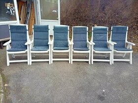 Prodám 6 x hezké polohovací zahradní židle