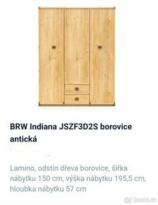 nábytek Indiana -barva antická borovice