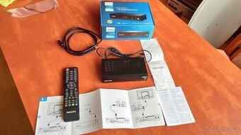 Prodám DVB-T2 Set-Top Box PHILIPS DTR3502B - 1
