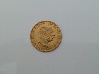 Zlatá mince 10 korun 1909
