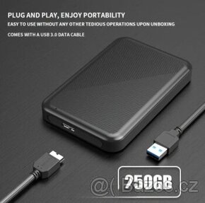 Externí hard disk 250 GB s USB 3.0 připojením