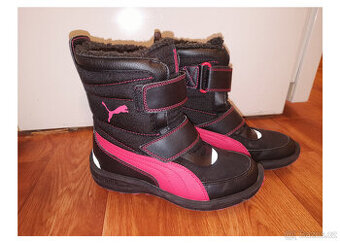 Značkové teplé zimní dívčí boty vel. 32,5, stél.20
