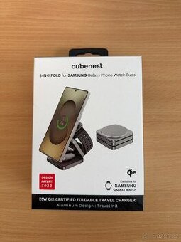 Cubenest Qi2 Skládací bezdrátová magnetická nabíječka