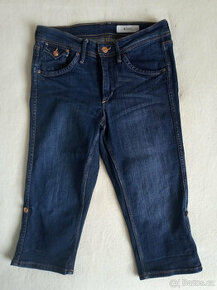 modré capri džíny, zn.H&M - 1