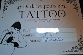 Dárkový poukaz na tetování - Anna Svěřáková (Hodonín)