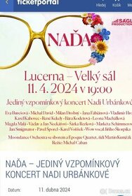 2 vstupenky Vzpomínkový koncert Naďa Urbánková