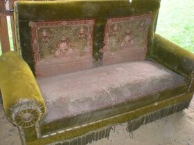 starožitná sedačka,sofa, nález na půdě