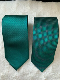 Tmavě zelené kravaty, různé odstíny - 1