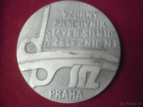 medaile - Vzorný pracovník SSŽ Praha