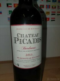 Vína archivní Bordeaux , 3 kusy různé ročníky