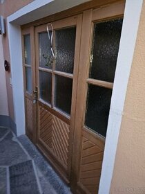 Vchodove dvere 2x2.05 masiv, vc.zarubni. okna 96x106