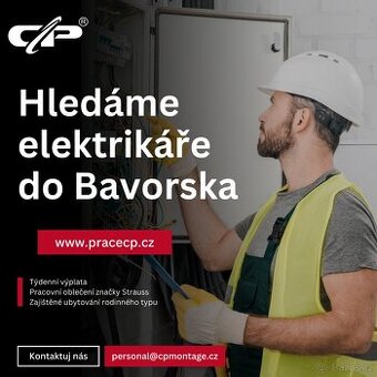 Vyplácíme týdně - elektrikář do Německa