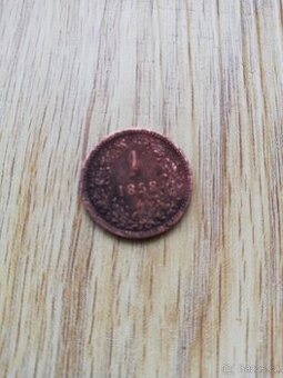 mince  1 krejcar 1858 série A