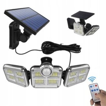 SOLÁRNÍ LED SVĚTLO LAMPA 3 DÍLNÁ + SOLÁRNÍ PANEL - 1