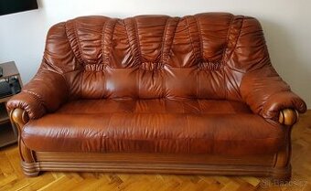 Sedací souprava kožená - rustikální