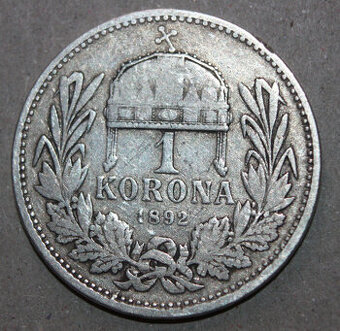 Mince 1 koruna 1892 KB, lepší ročník