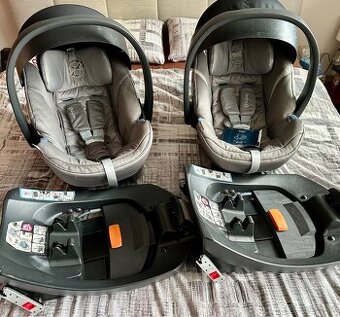 2× autosedačka Cybex Aton 5 vajíčko + isofix základna