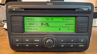 Autorádio Škoda Dance - Originál + PIN + Rámeček