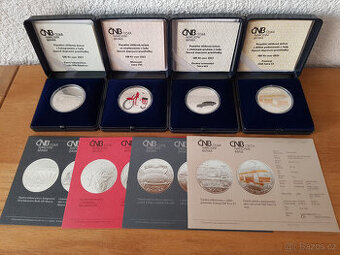 Stříbrné mince 500kč. vydala Česká národní banka.