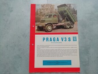 Praga V3S vana - barevný prospekt- originál - doprava v ceně