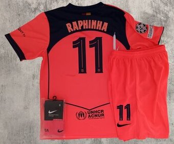 dětský dres Raphinha FC Barcelona 2025/26 orange -