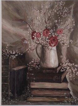 Ručně malovaný obraz – zátiší