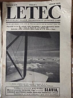 Časopisy Letec z r. 1937 - 38
