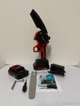 21V 8palcové přenosné elektrická prořezávací pila 2x baterie