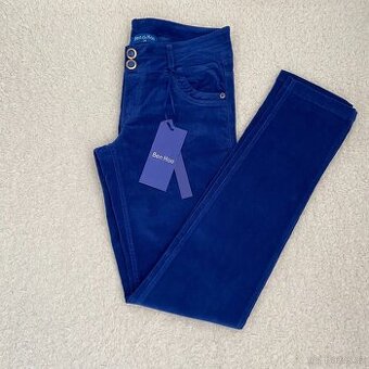 Nové dámské modré manšestrové džíny vel. 36/28