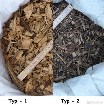 Suchá štěpka z jehličnatého dříví-Typ1 a větviček-Typ2