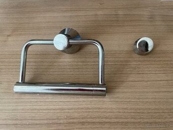 nerezový držák na toalrtní papír+ věšáček IKEA