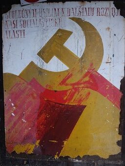 Stará plechová cedule