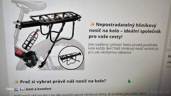 Nosič na sedlovku kola