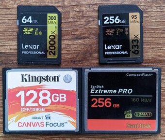 CF/SD paměťové karty jako nové